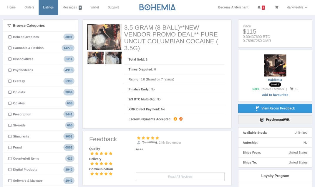 Bohemia Market Product Listing