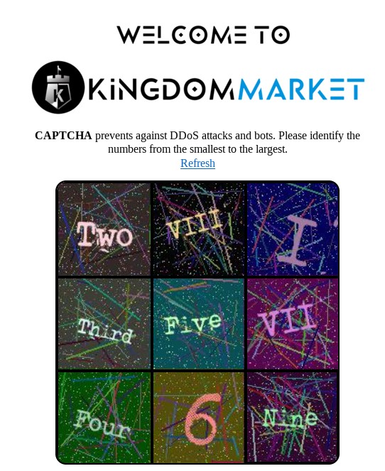 Kingdom Market Captcha